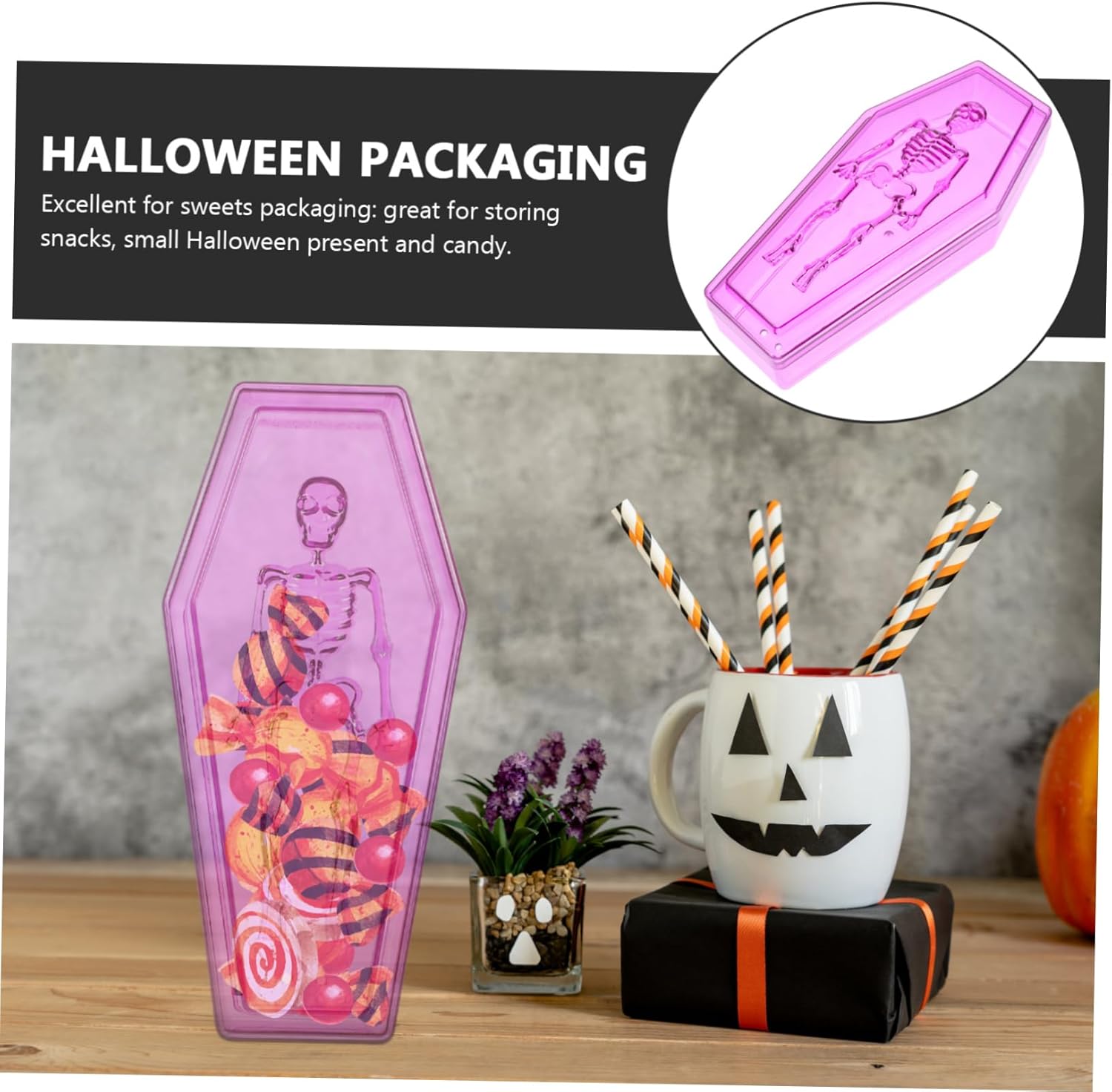Unomor Halloween Candy Box Coffin Design