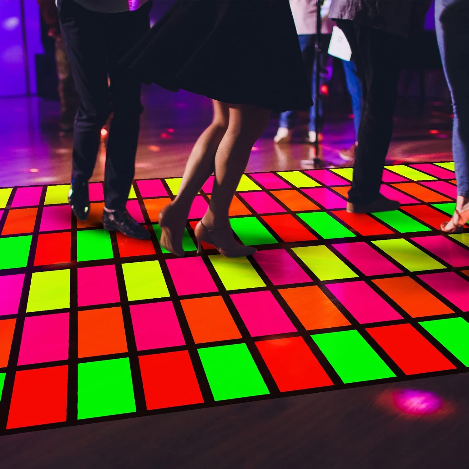 Mixweer Neon Dance Floor 118x39 Inch for Parties