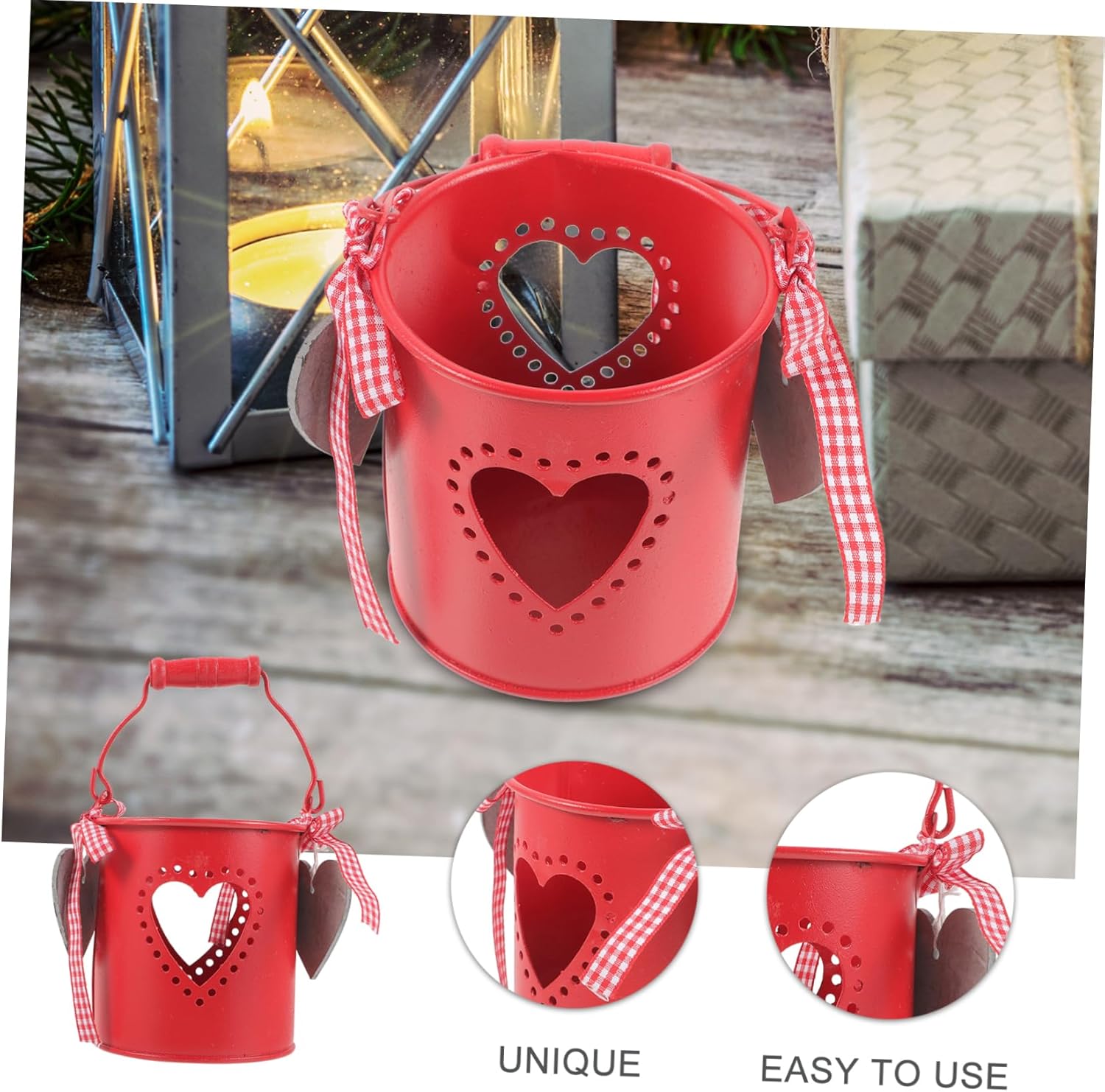 Hollow Heart Candy Bucket for Wedding Parties