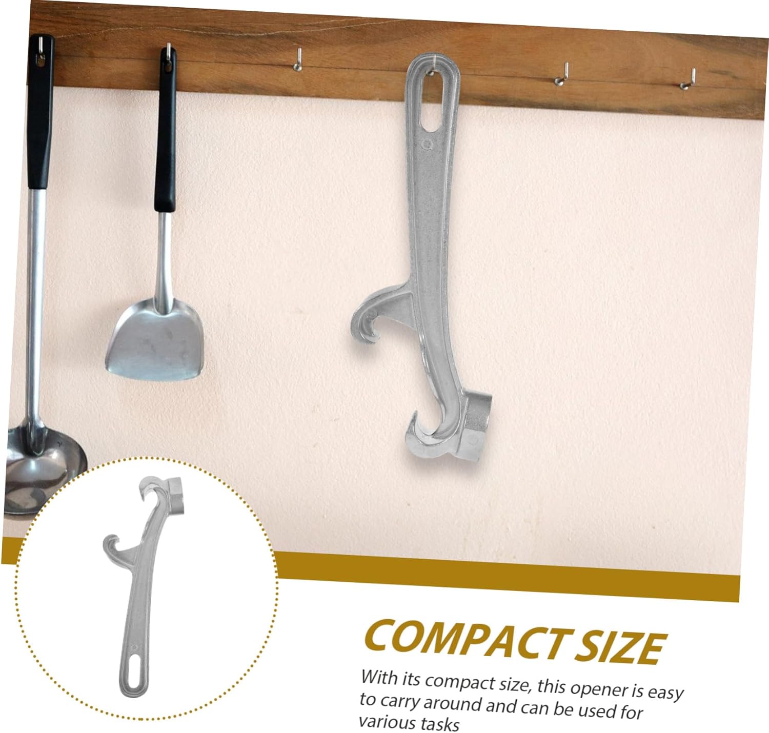 FUNOMOCYA Can Opener with Wrench and Chain for Manual Use