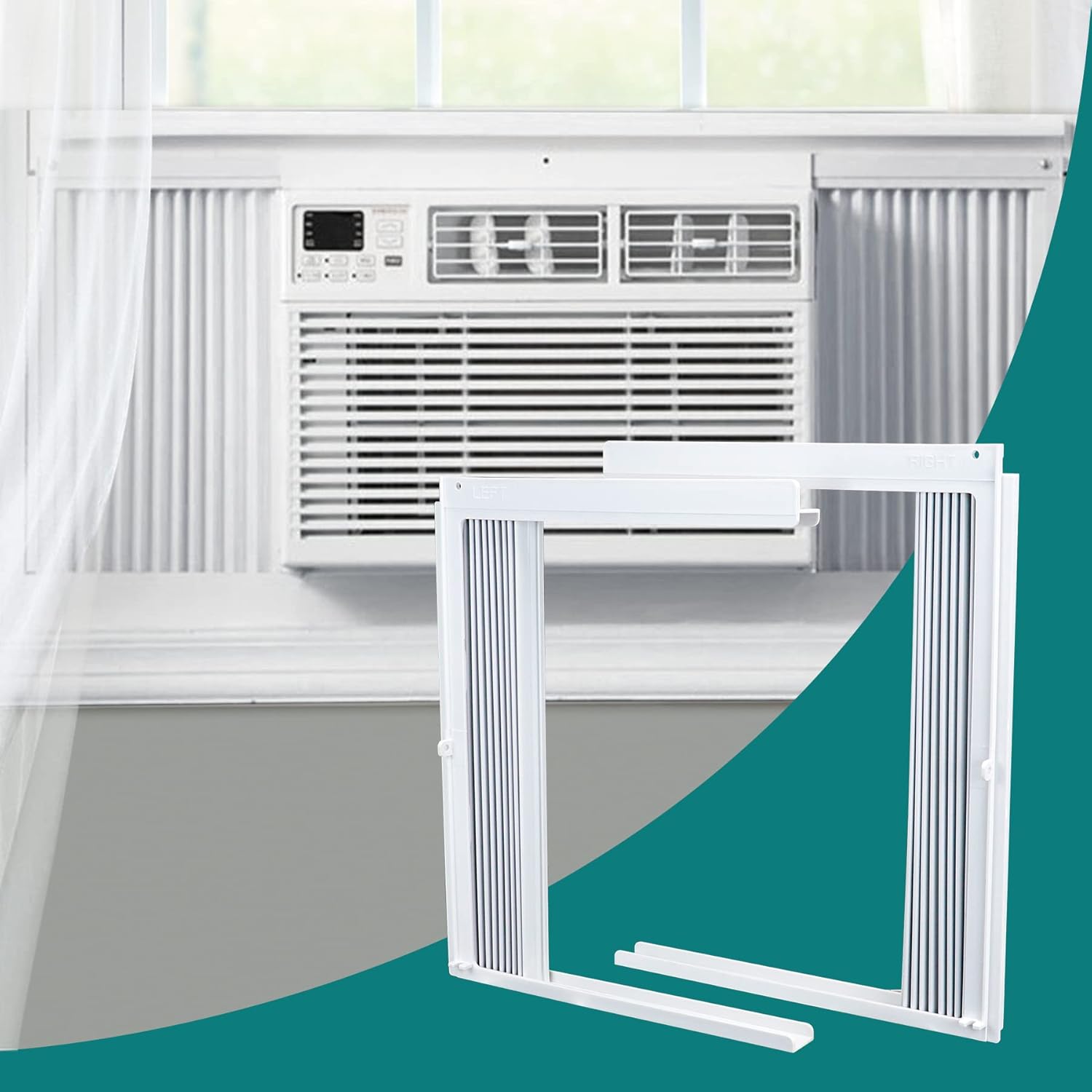 Daisypower Window AC Side Panels Curtain Kit with Frame