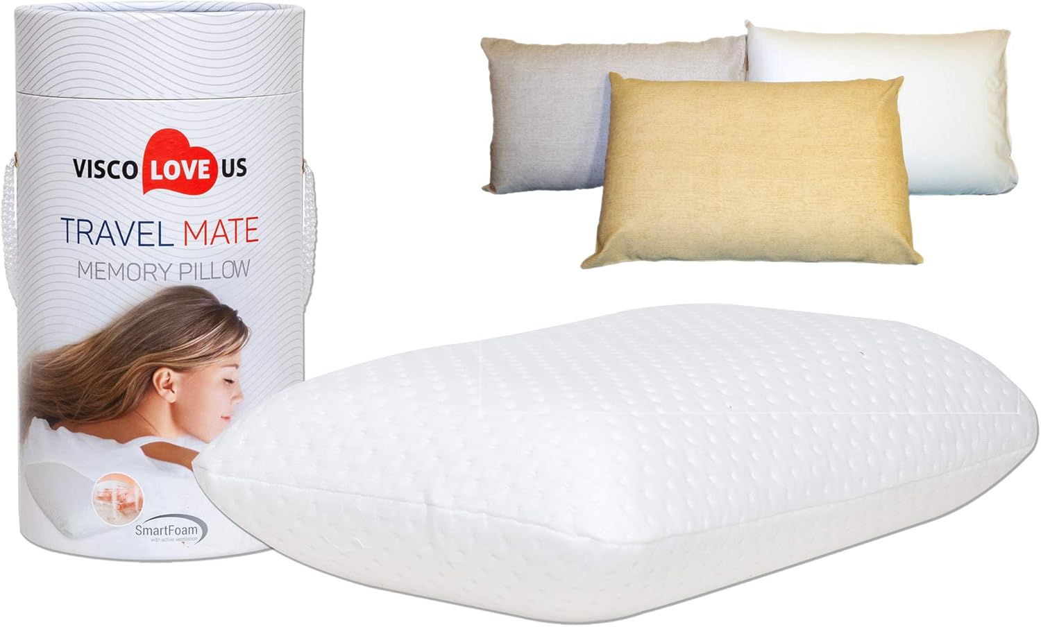 ProComf Travel and Camping Memory Foam Pillow for All Ages