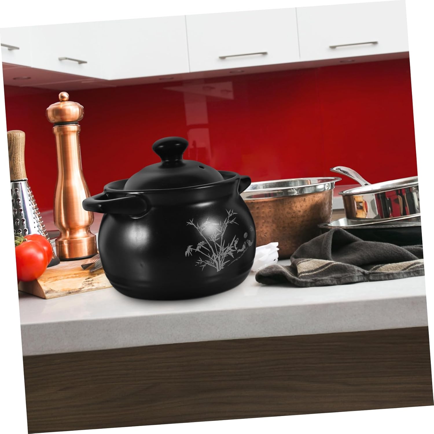 SHOWERORO Ceramic Casserole Pot with Lid