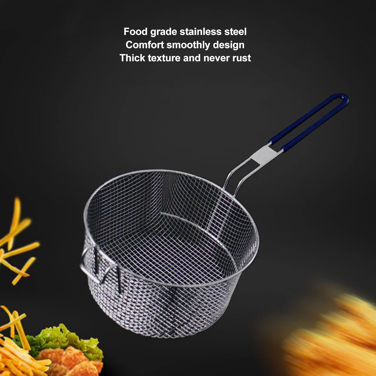 Zerodis Deep Fry Basket Stainless Steel Reusable