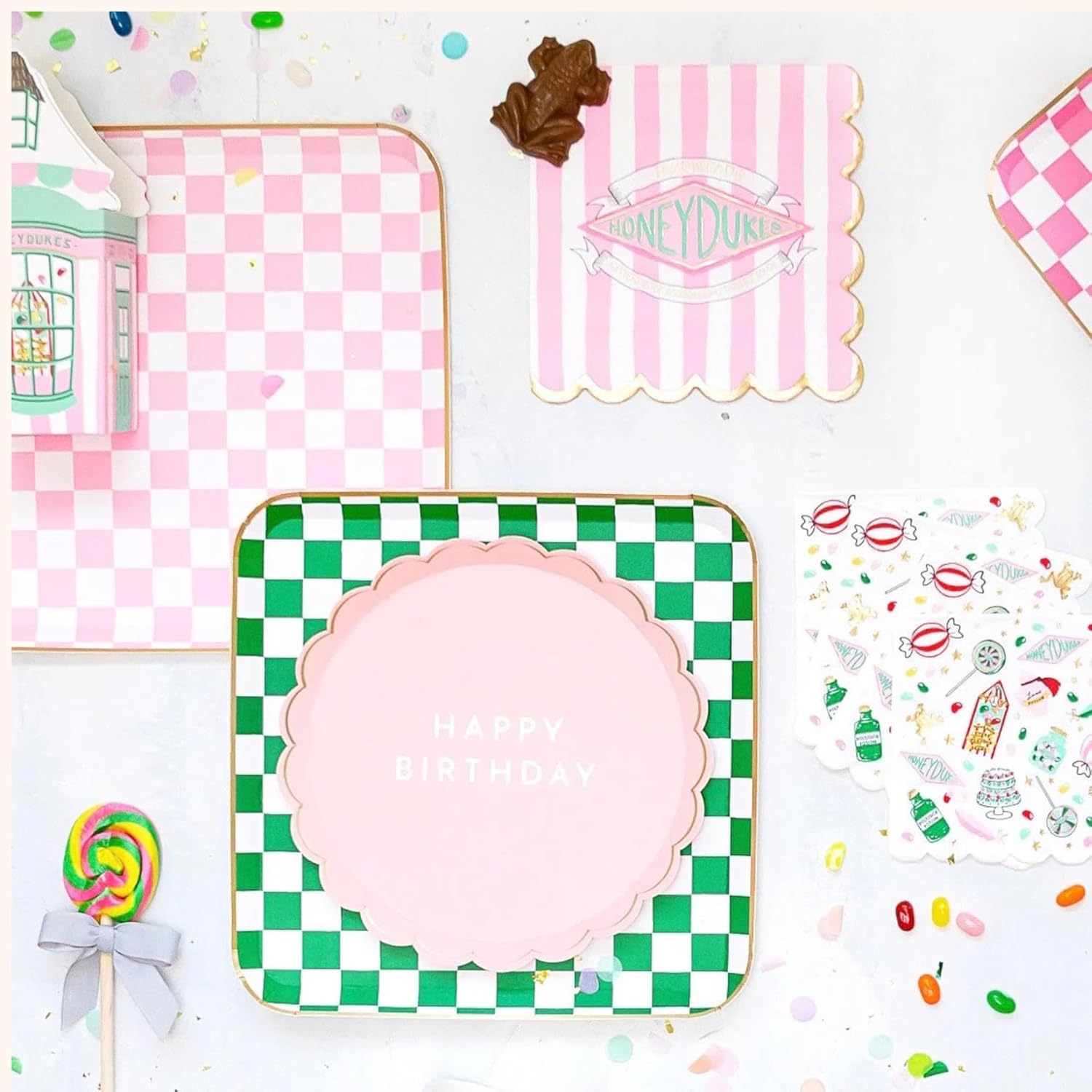 Bonjour Fte Harry Potter Honeydukes Pink Stripe Treat Boxes Pack of 8