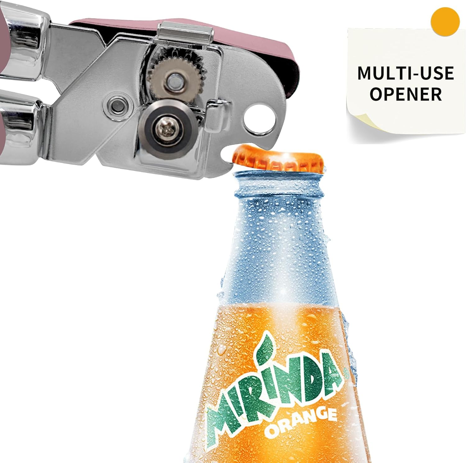 Safring Magnetic Can Opener with Bottle Opener Pink