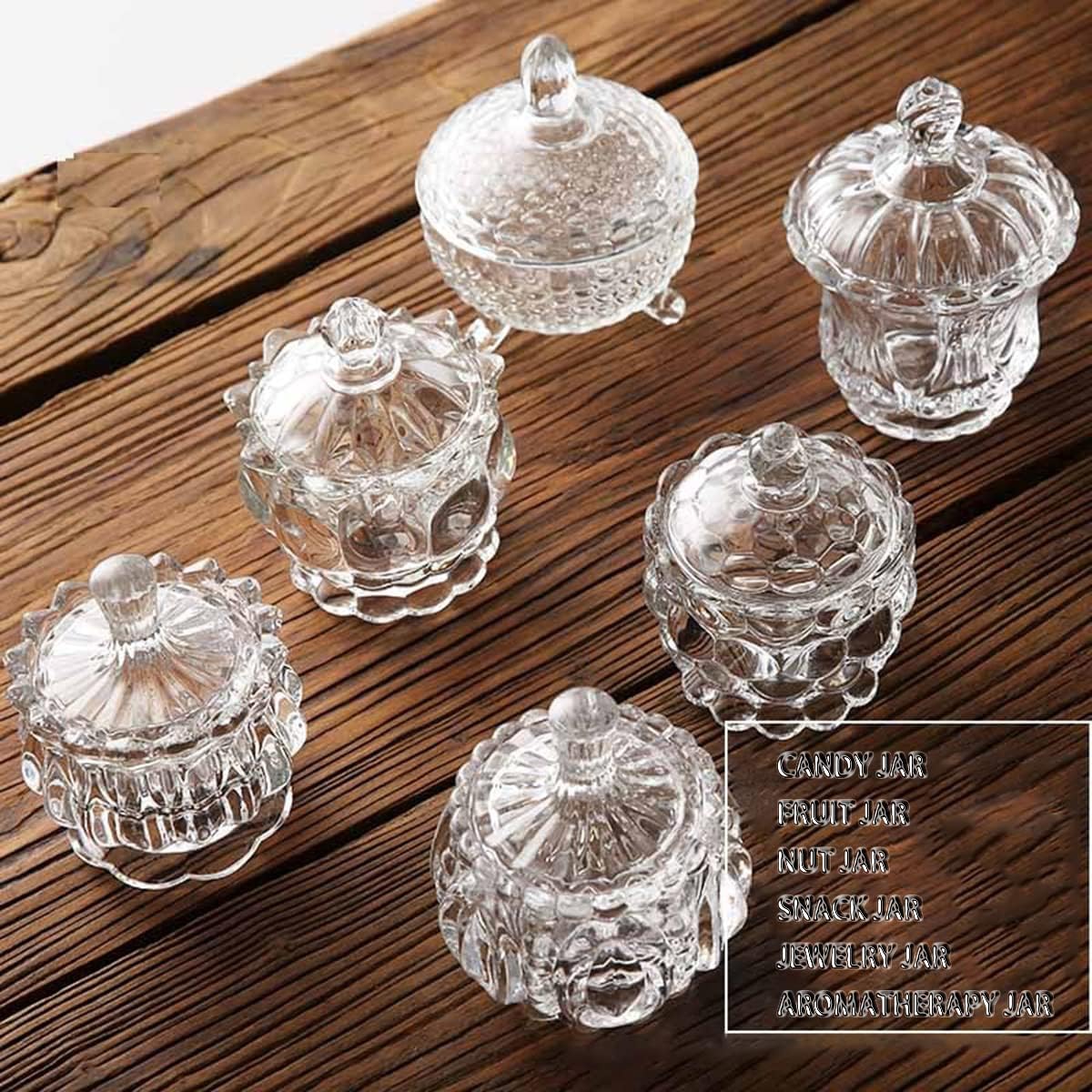 Transparent Crystal Jar With Lid - Elegant Storage And Display
