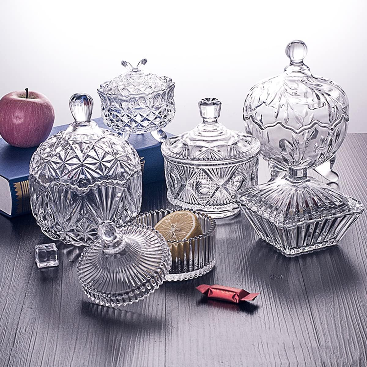 Transparent Crystal Jar With Lid - Elegant Storage And Display