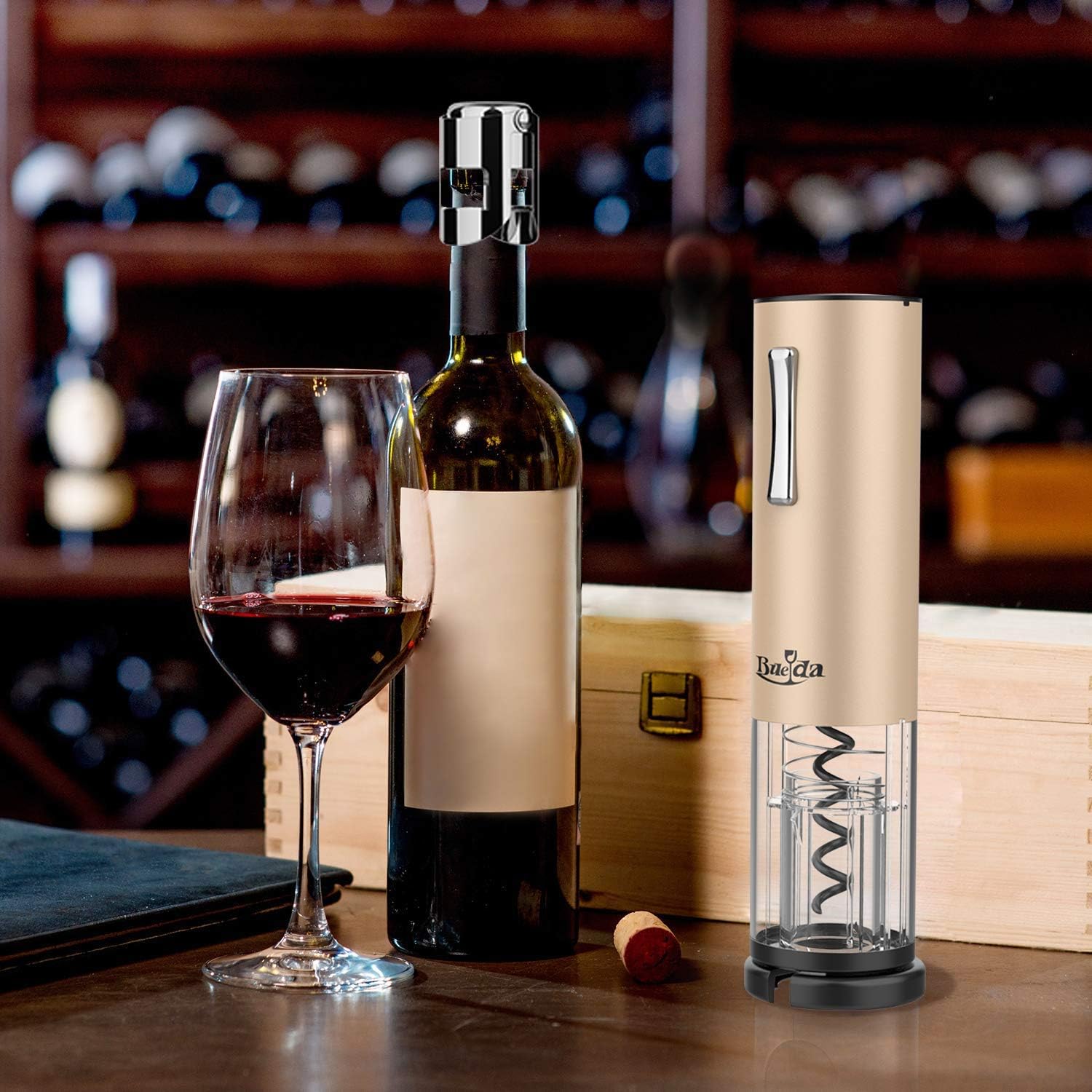 Portable Electric Wine Opener with Foil Cutter