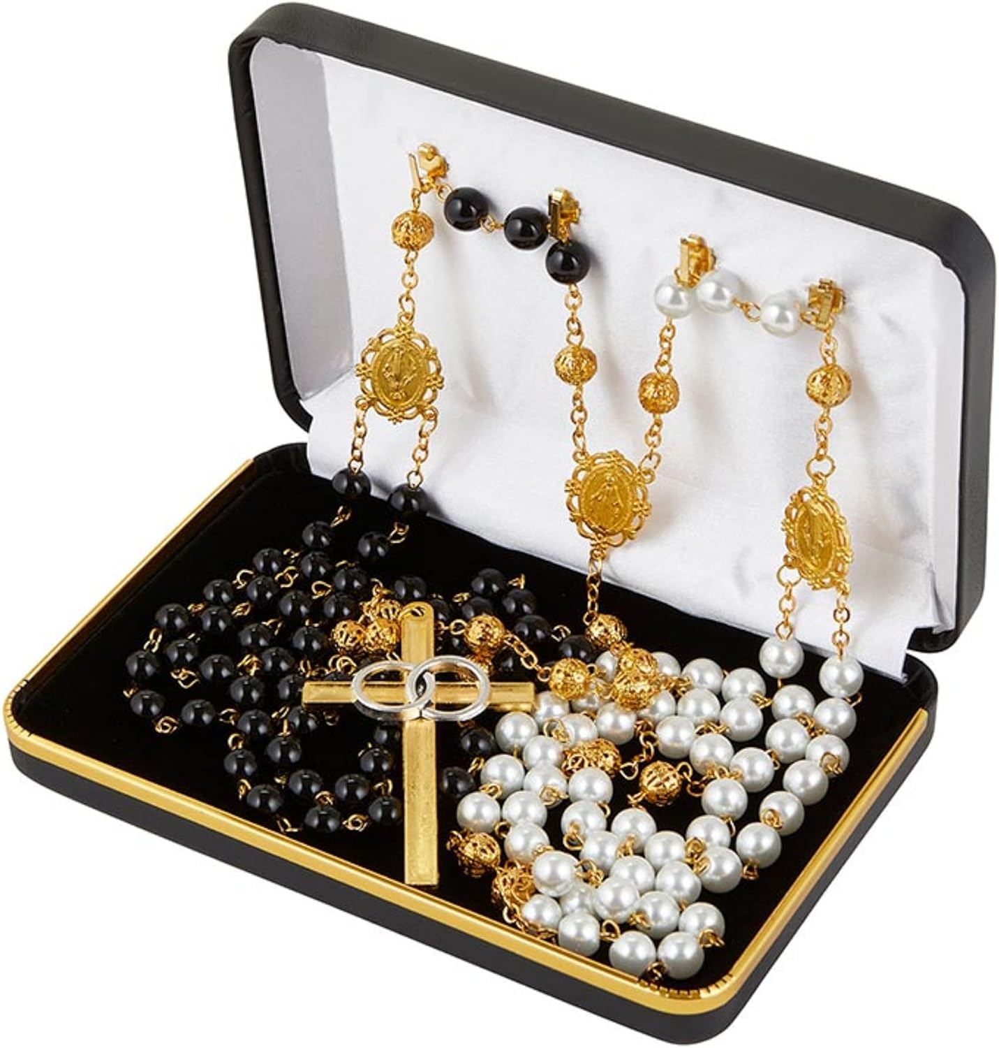 Wedding Lasso Rosary with Case and Cross