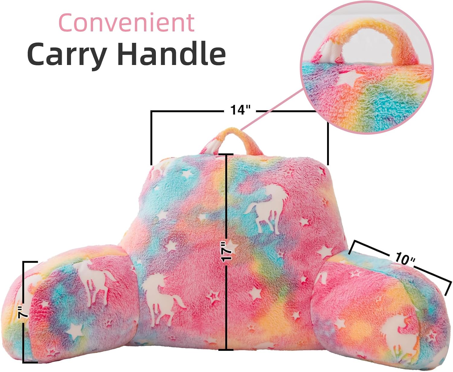 A Nice Night Unicorn Reading Pillow Glow in the Dark