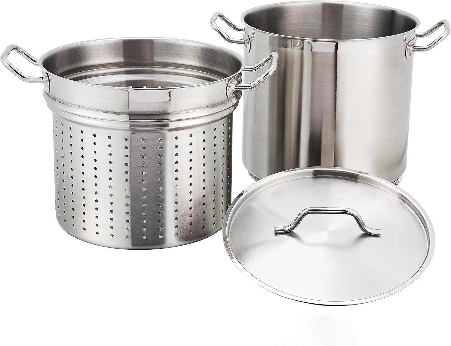 Winware 12 Quart Stainless Steamer Pasta Cooker with Cover