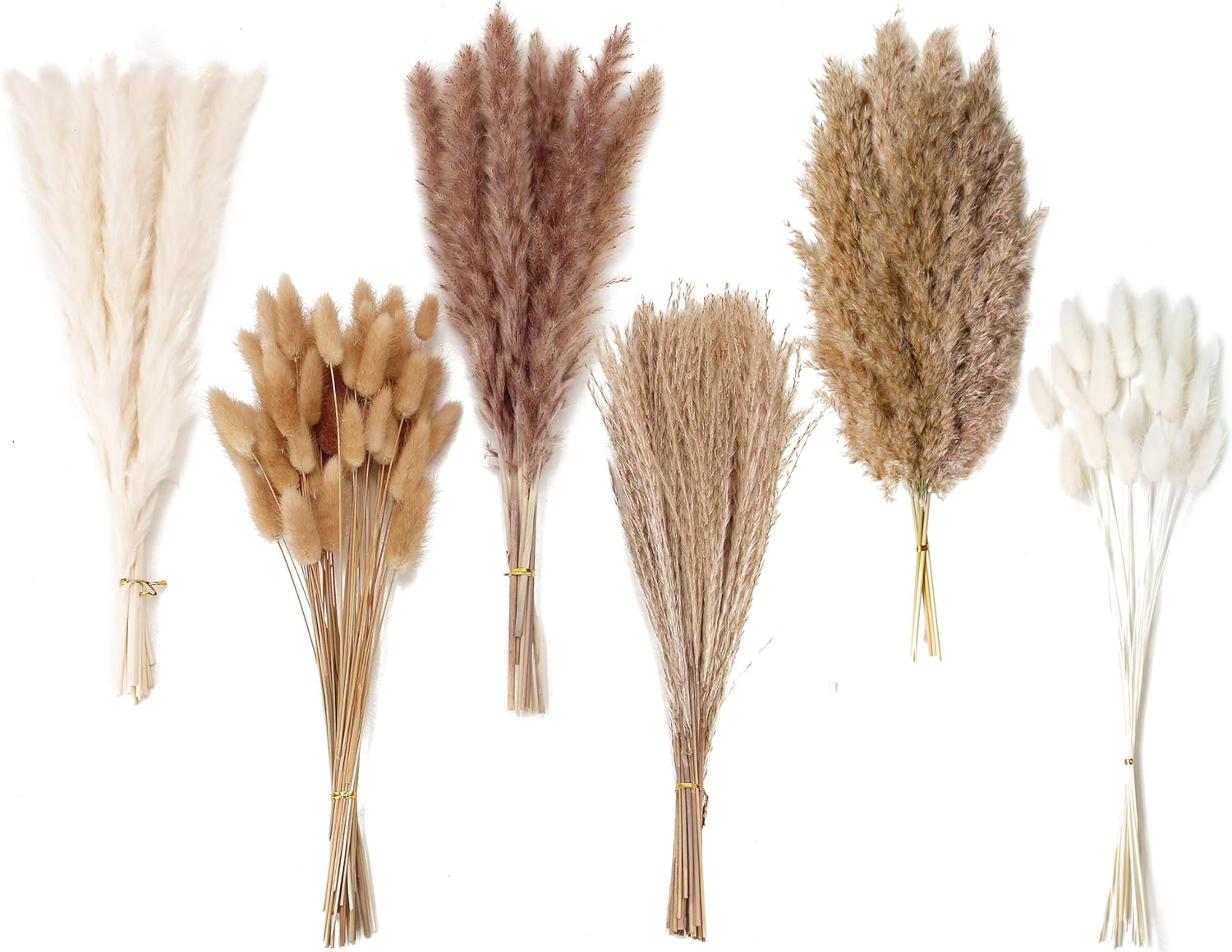ANPROOR Dried Pampas Grass Decor 120 PCS Set