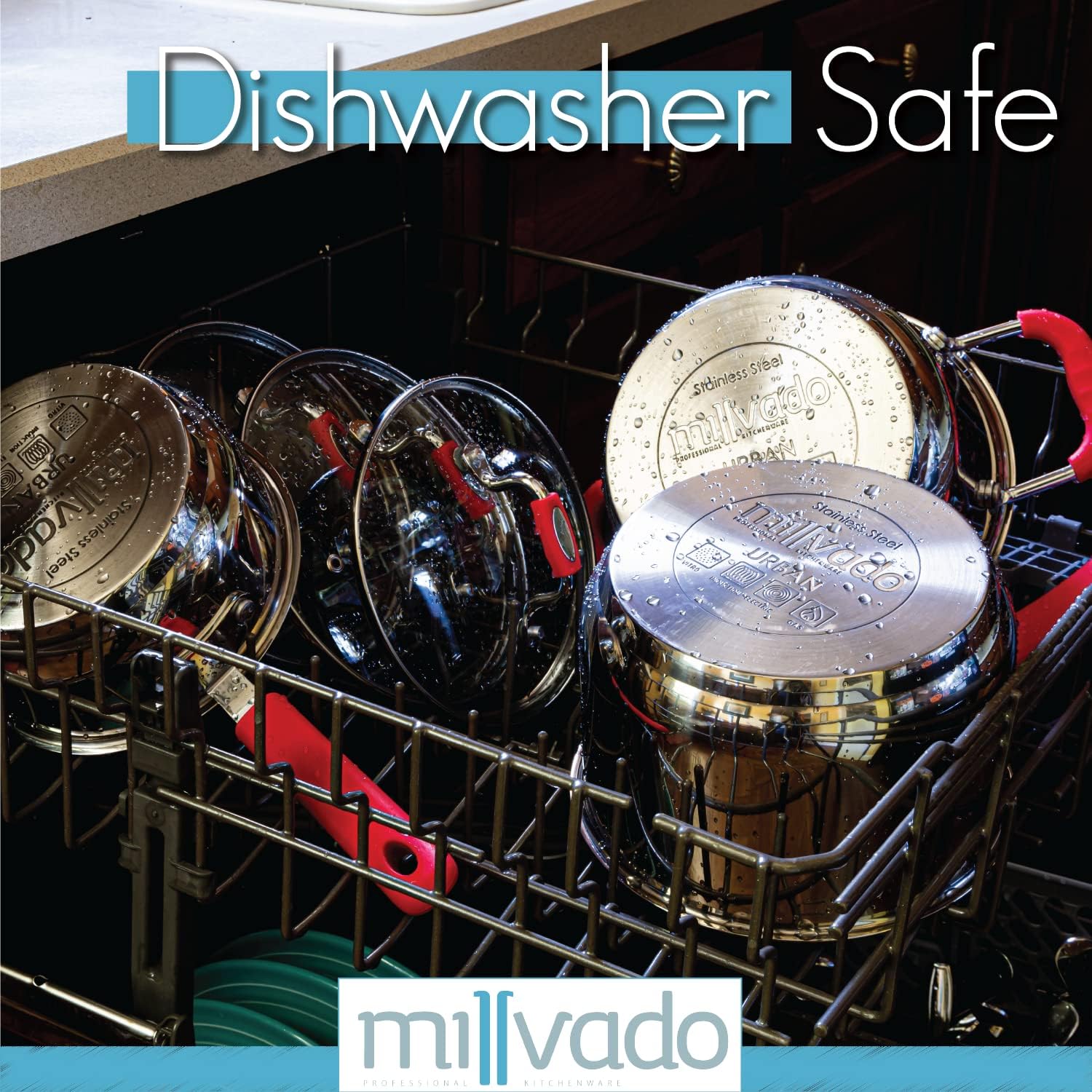 Millvado 84 Qt Stainless Steel Stockpot with Glass Lid and Steam Hole