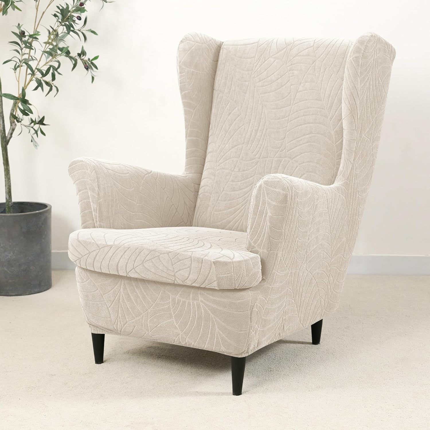 HFCNMY Wingback Chair Covers 2 Piece Set