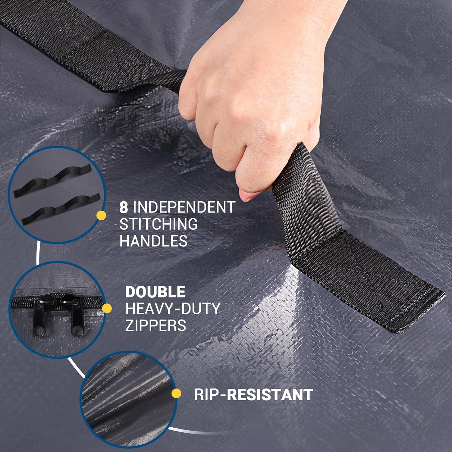 StorageRight Heavy Duty Queen Mattress Bag with Handles and Zipper