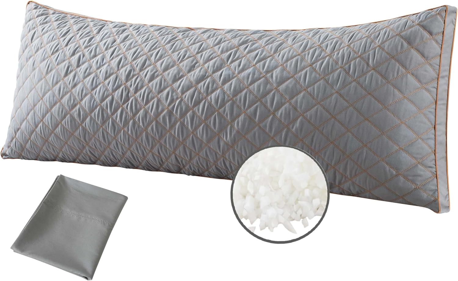 WhatsBedding Memory Foam Body Pillow for Adults