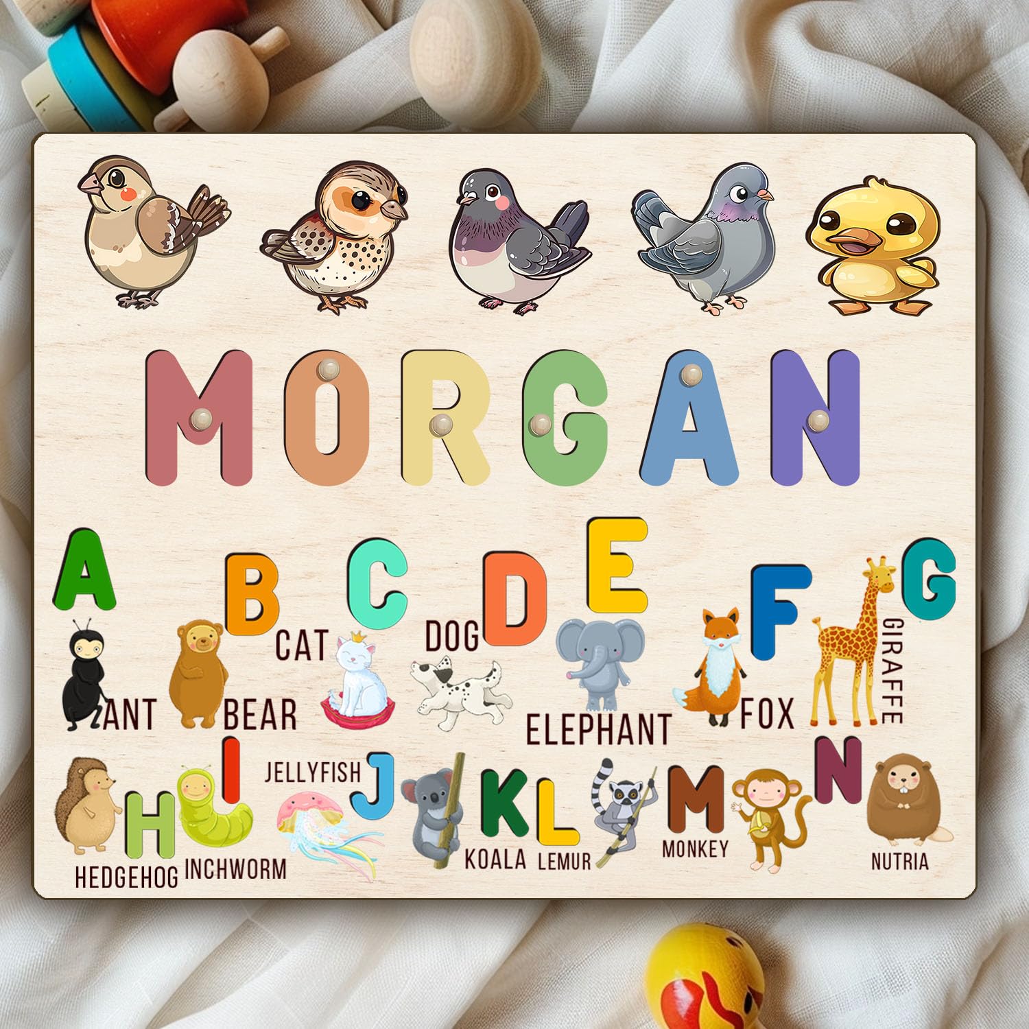 Personalized Wooden Name Puzzle for Kids 1