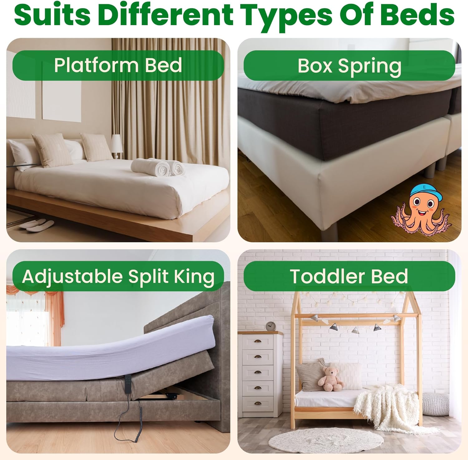 ECOHomes Non Slip Mattress Gripper Pad for Twin Size