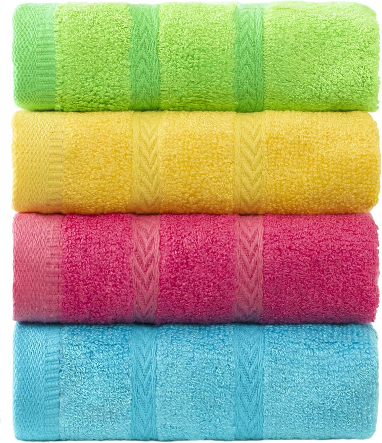 MEMRUI Multicolor Fingertip Towels 4 Pack