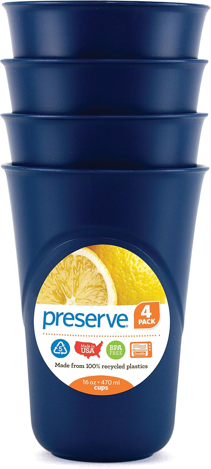 Preserve Everyday 16 Ounce Cups Set of 4 Blue