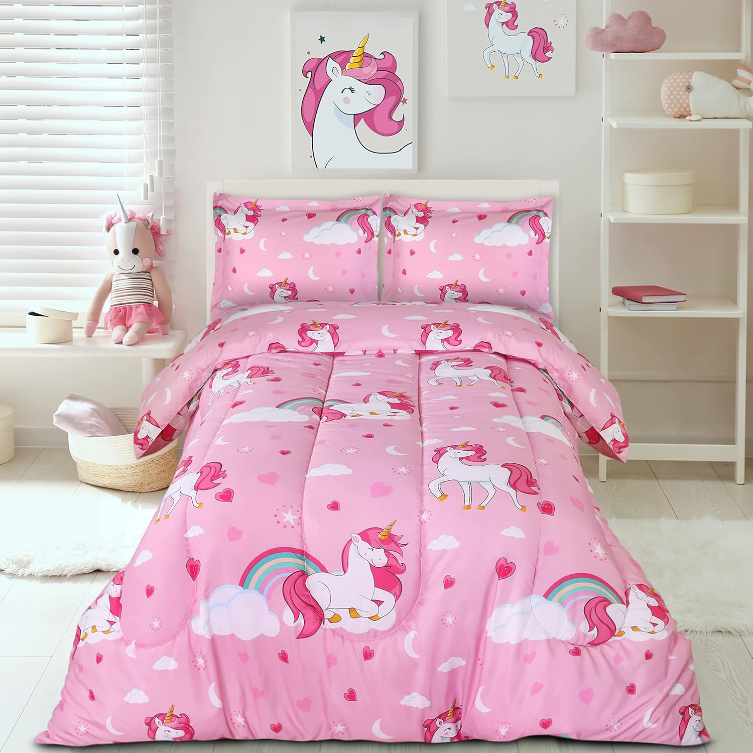 Utopia Bedding Unicorn Comforter Set Twin Size