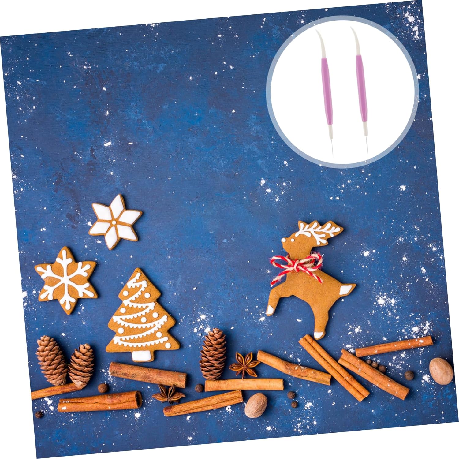 6 Pcs Baking Icing Needle Cookie Cutter Kit