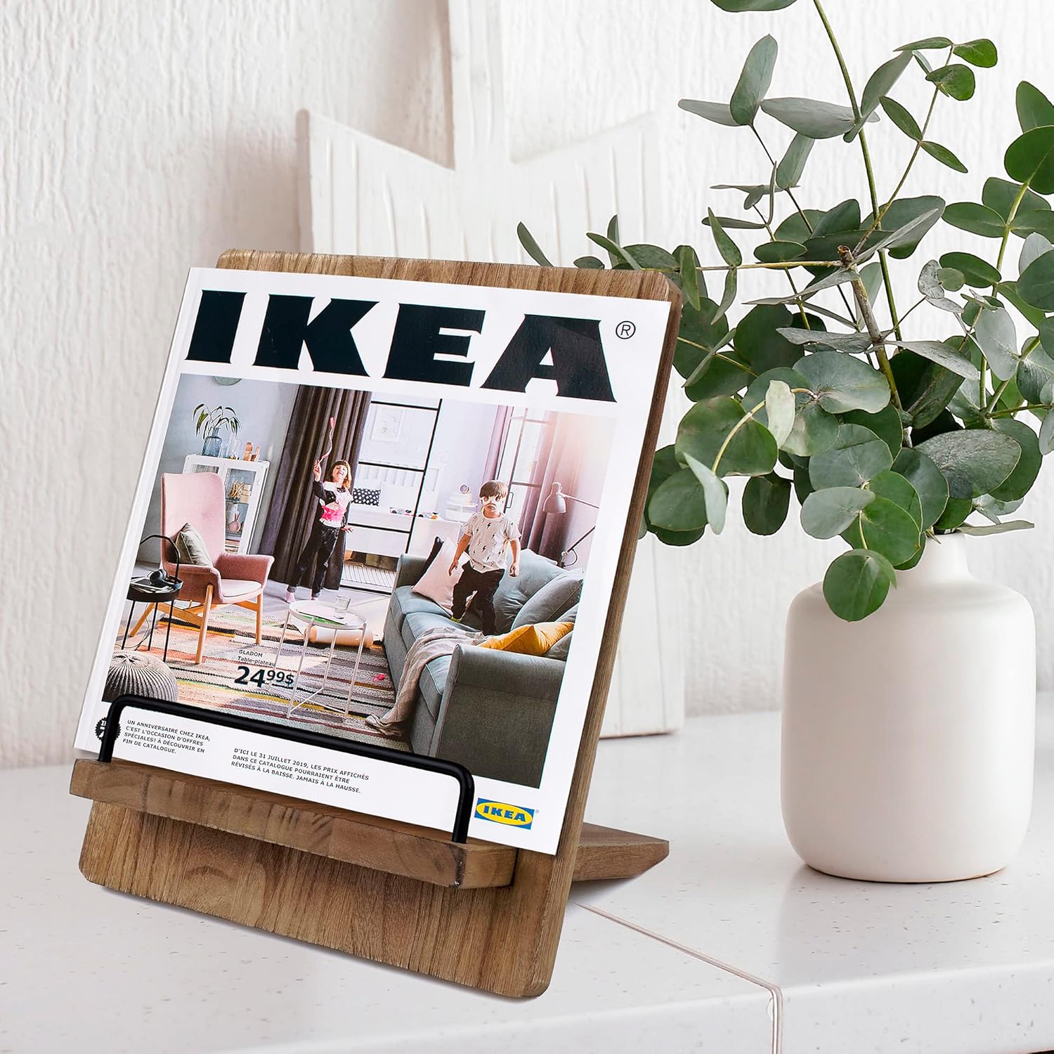 Wood Cookbook Stand for Kitchen Use