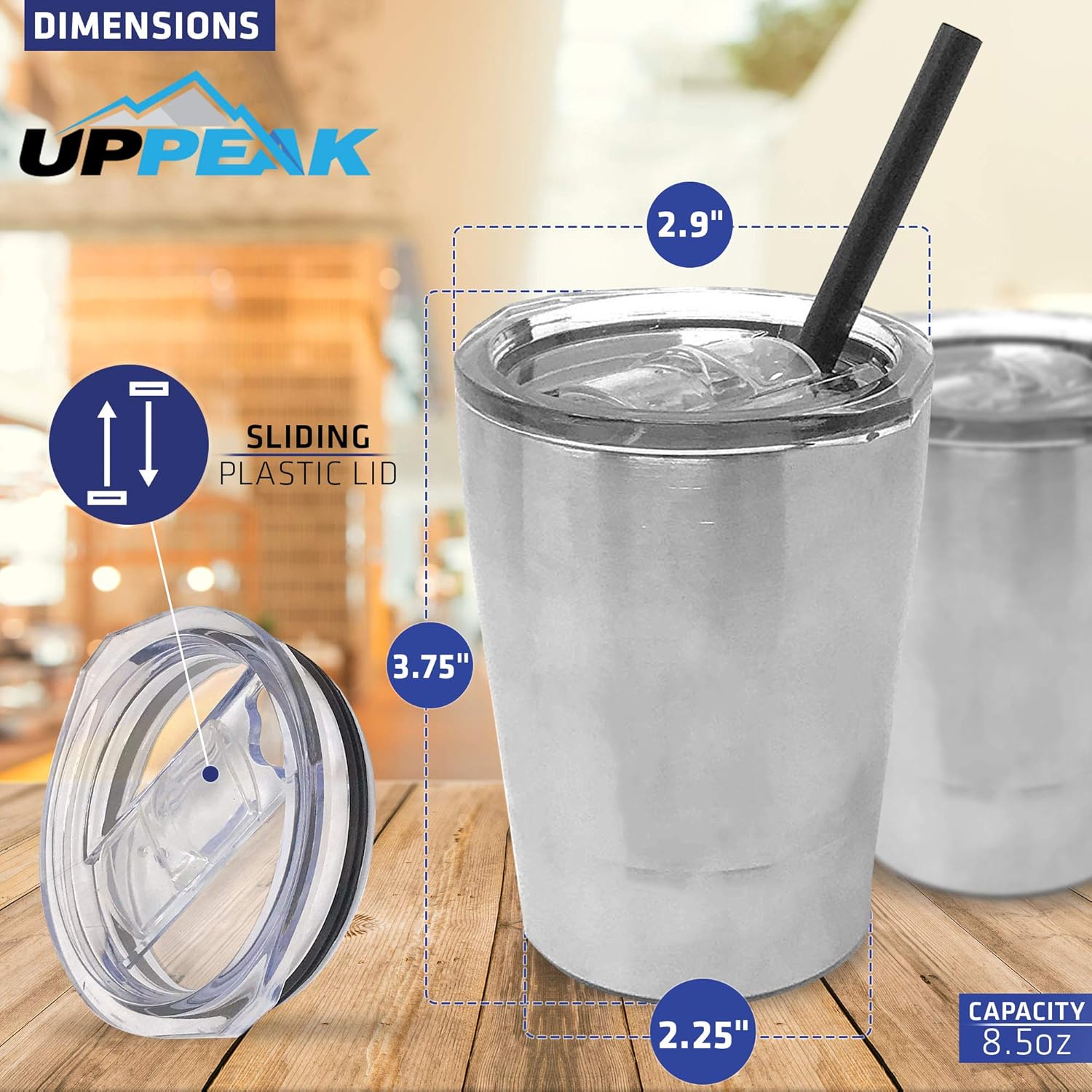 UpPeak 85 oz Insulated Stainless Steel Tumblers 2 Pack