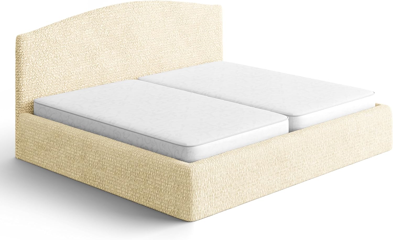 PAULATO Bed Headboard Cover - Cream King