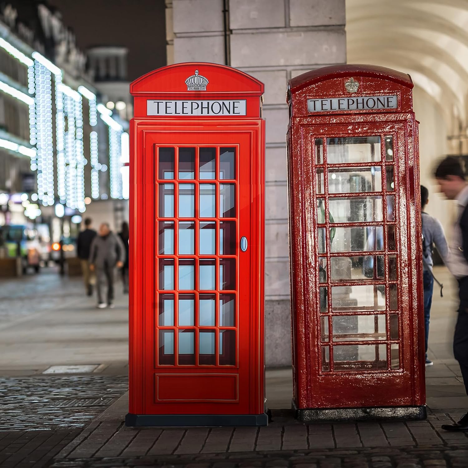 Beeveer 64 Ft Red Phone Booth Cutout Decor