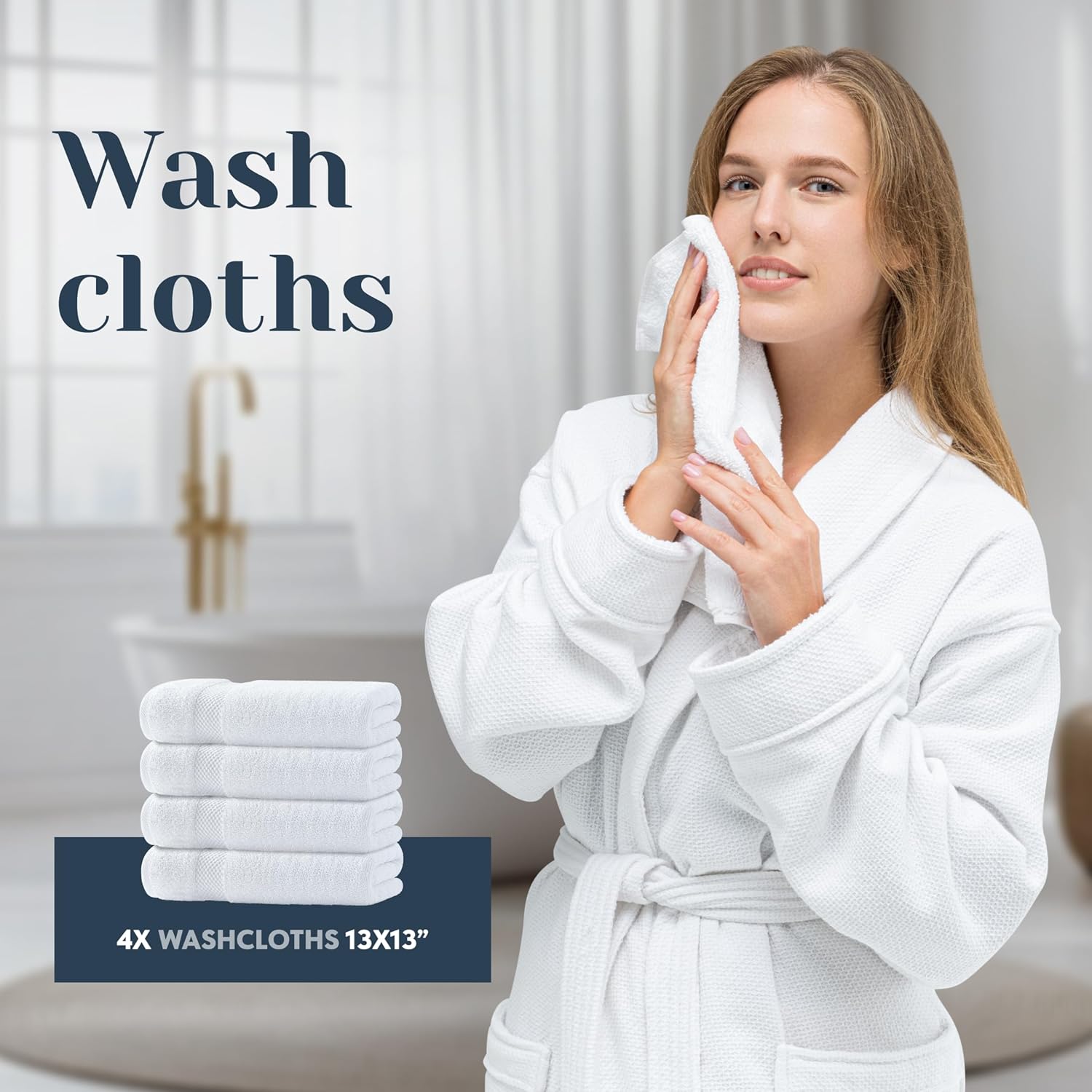 White Classic Luxury White Towel Set of 8