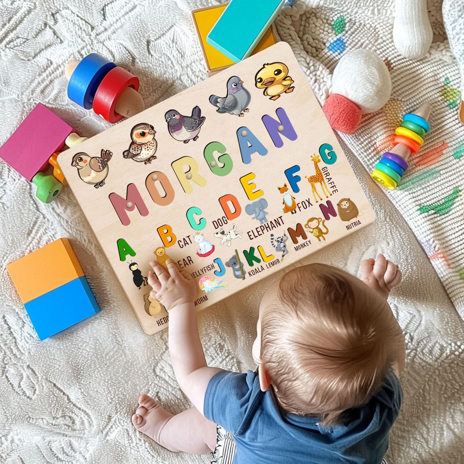 Personalized Wooden Name Puzzle for Kids 1