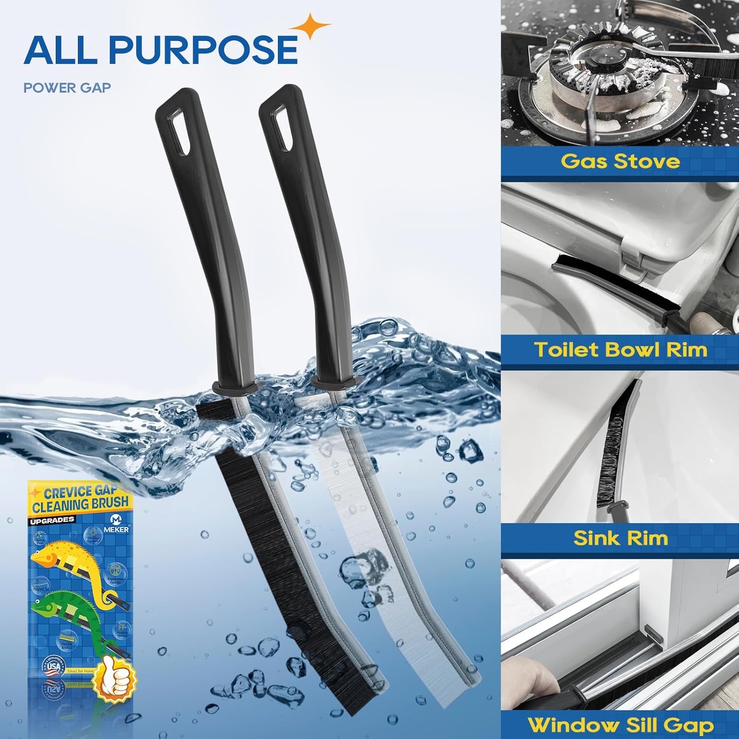 MEKER Crevice Cleaning Brush 4 PCS Set