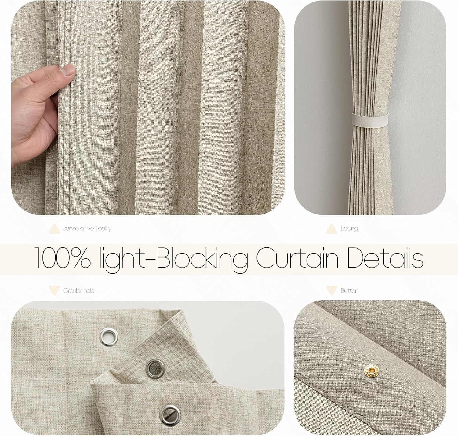 Jilron Blackout Fabric Door Curtain with Magnetic Closure