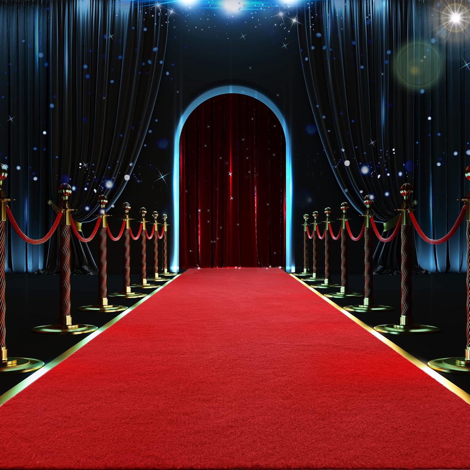 HOMBYS Extra Thick Red Carpet Runner 3x10 ft