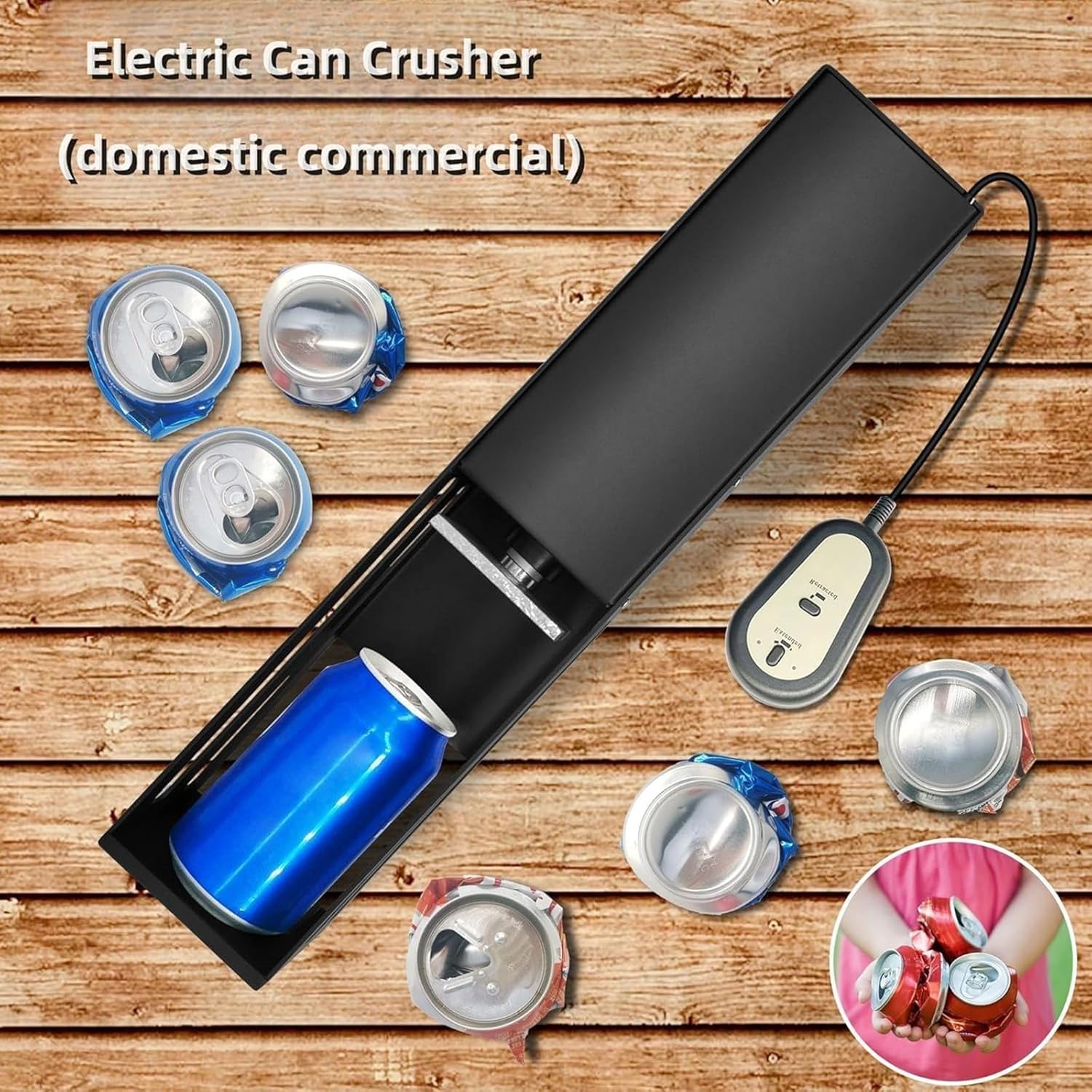 Electric Can Compactor with Remote Control