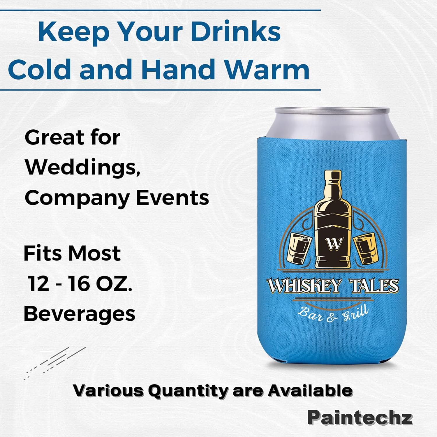 Custom Neoprene Can Coolers 150 Pack - Personalized Logo Text Photo