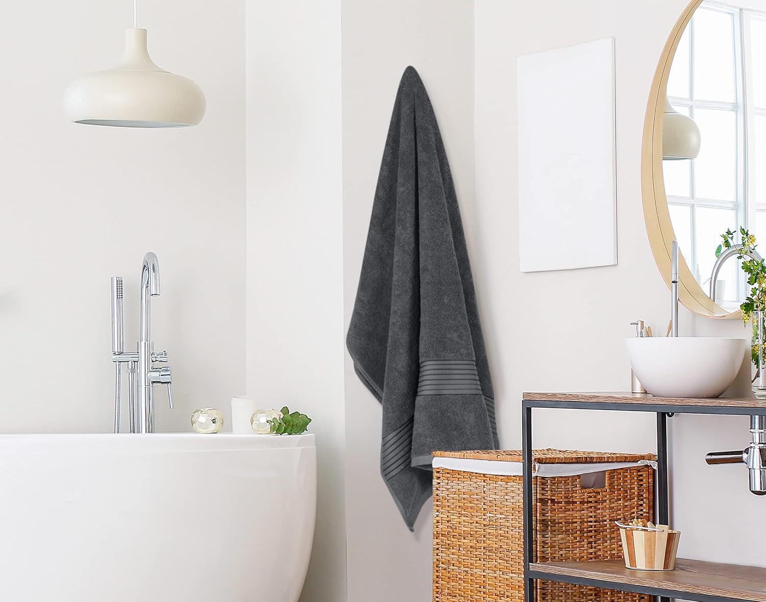 Utopia Towels Extra Large Bath Sheets 2 Pack Grey