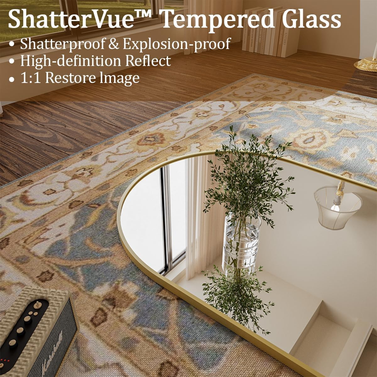 Koonmi 65x24 Arched Gold Full Length Mirror