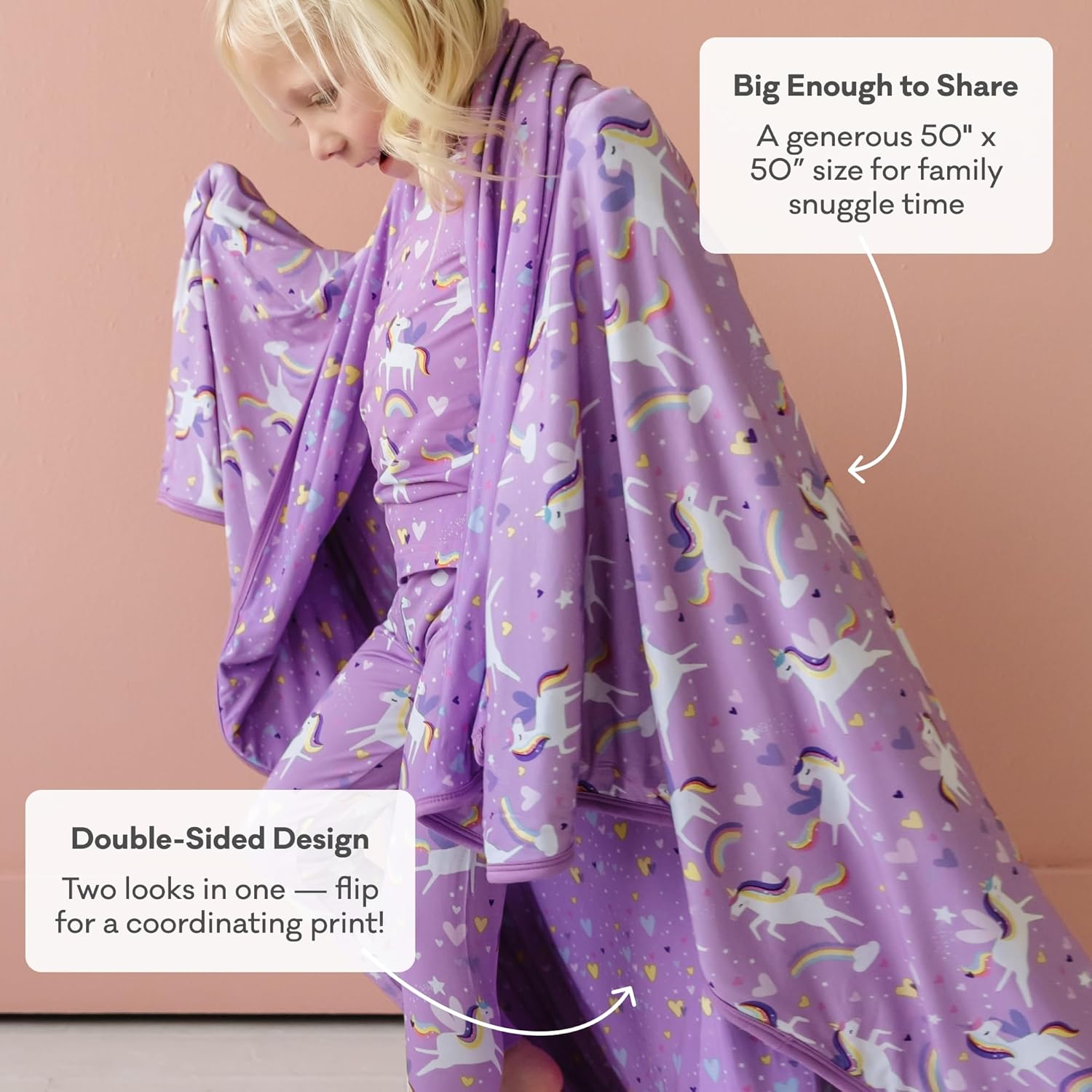 Little Sleepies Cloud Blanket for Kids 50x50 Inches