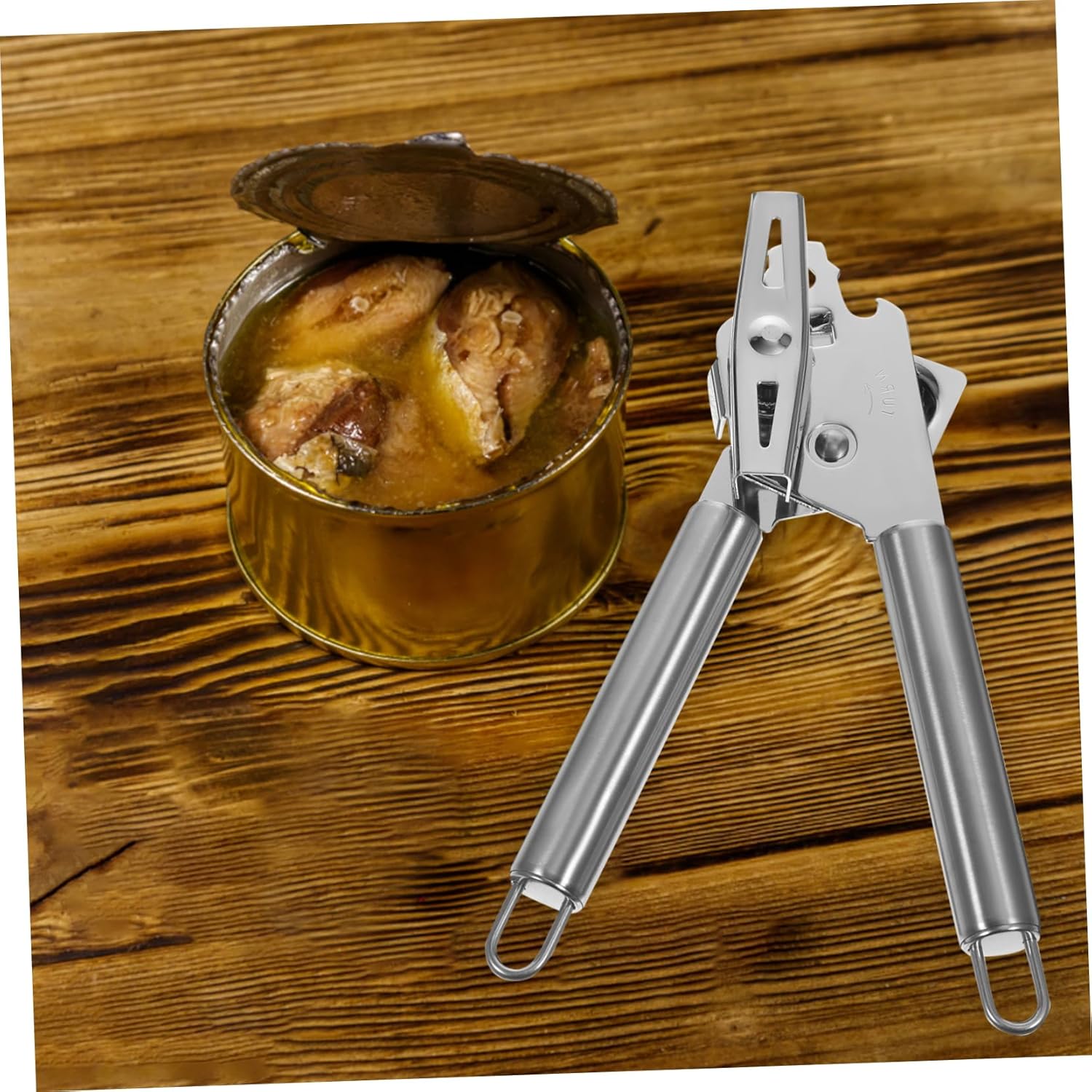 SHOWERORO Manual Can Opener With Lid Lifter Silver