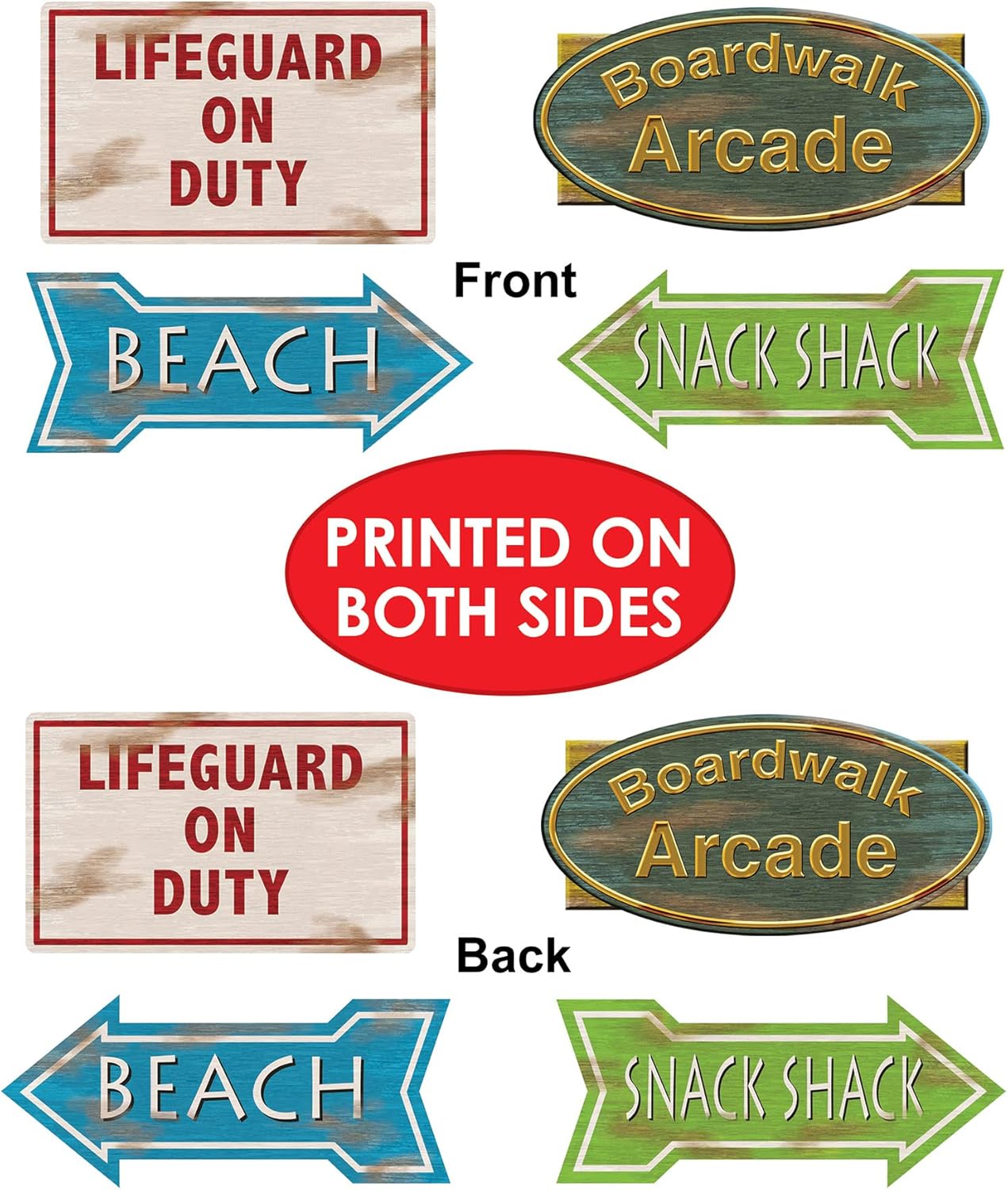 Beistle Beach Sign Cutouts Party Decor