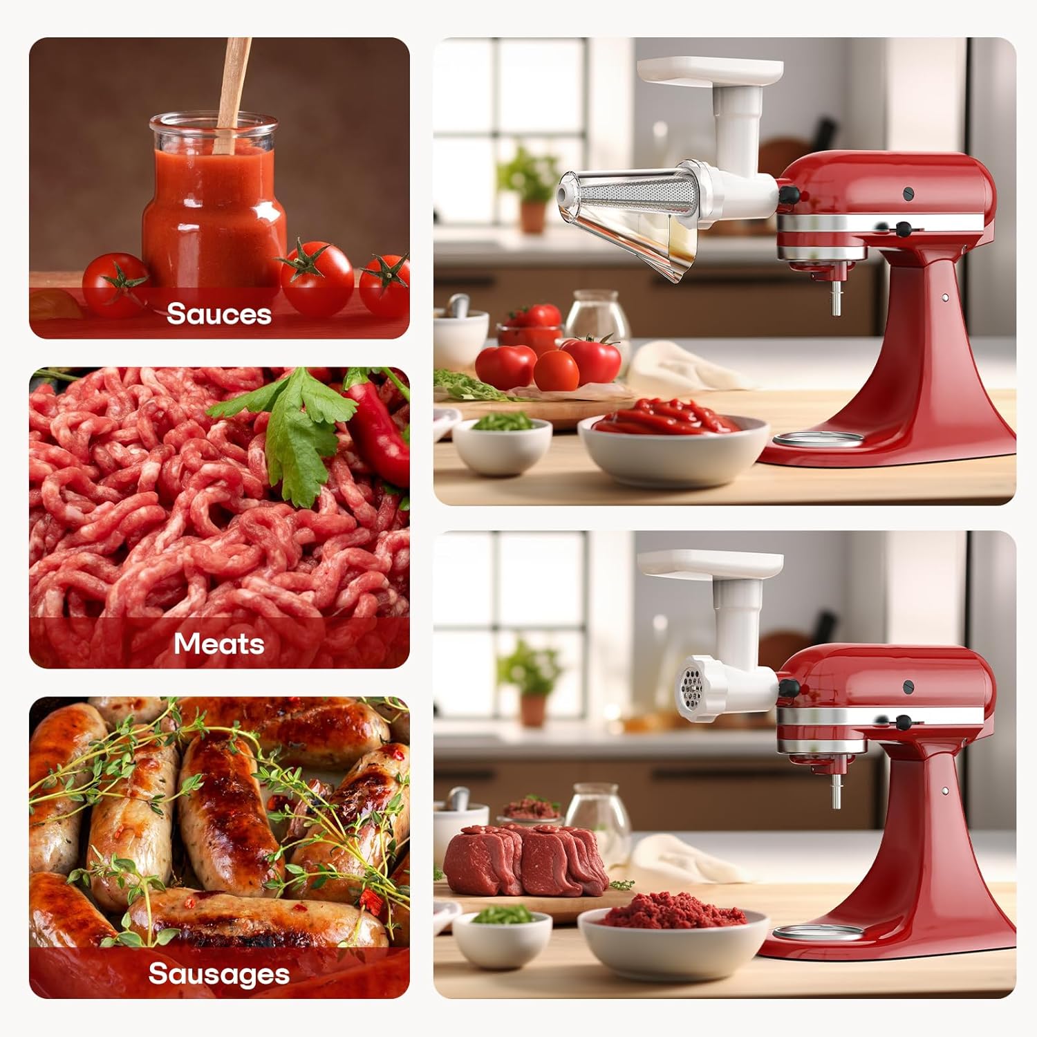 Cofun Fruit Veg Strainer for Kitchenaid Mixer