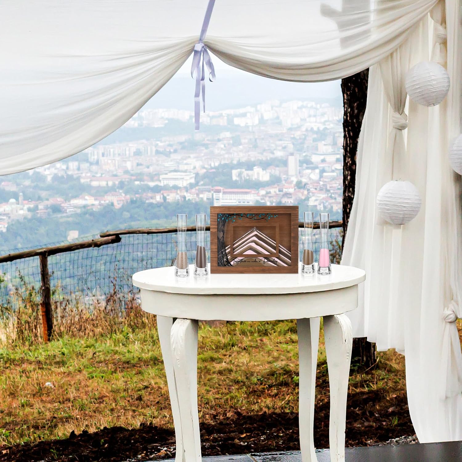 Qunclay Unity Sand Ceremony Kit Photo Frame