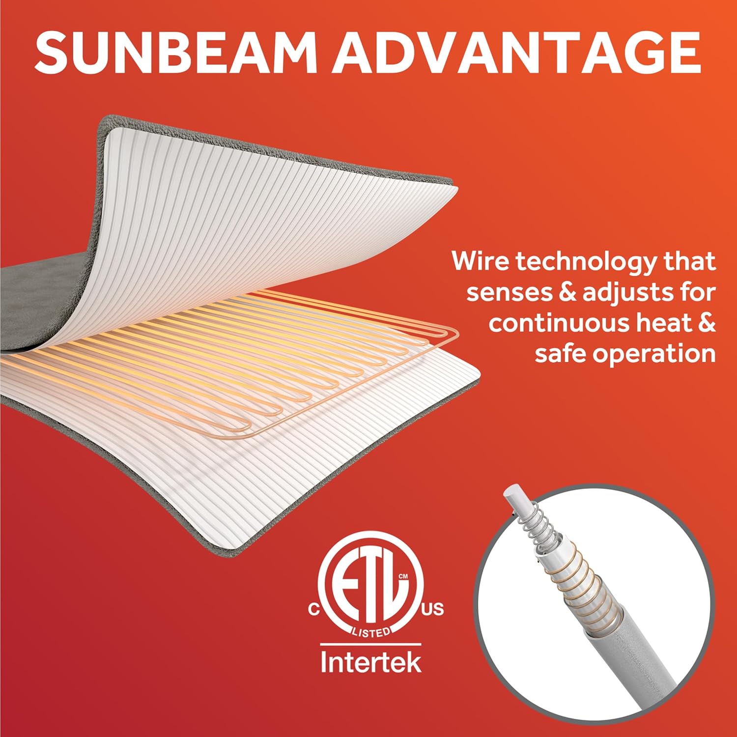 Sunbeam Heated Mattress Pad with 12 Heat Settings