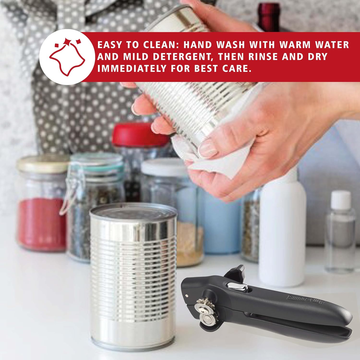 Swing-A-Way Locking Can Opener Manual 2-in-1 Black