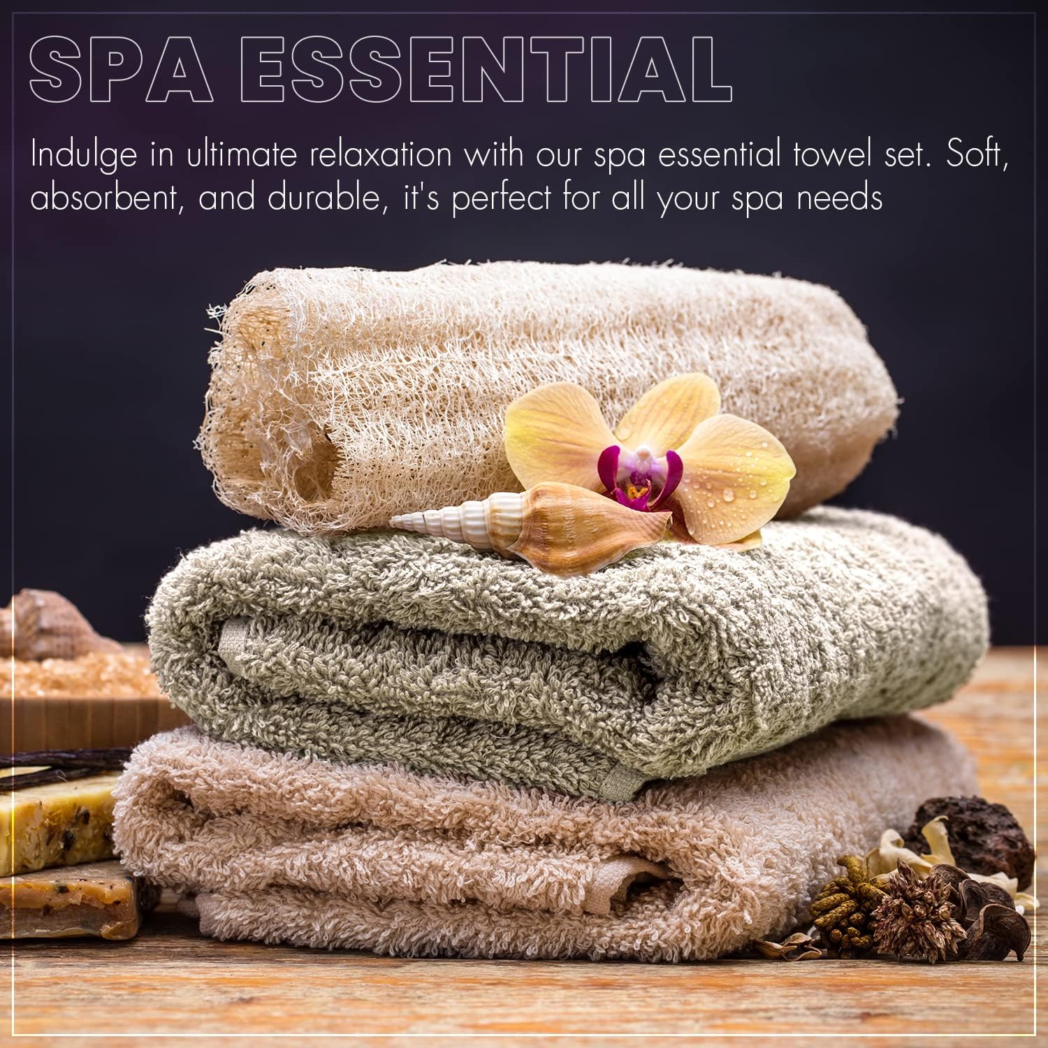 Pack of 6 Bath Towels Set 27 x 54 Inches