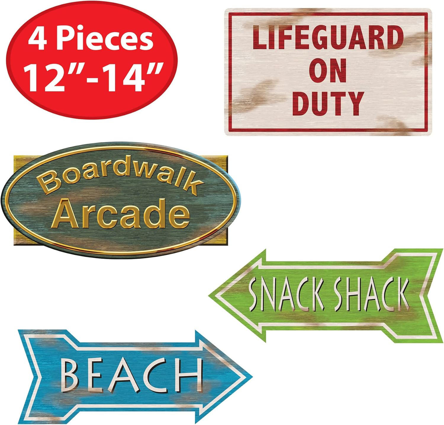 Beistle Beach Sign Cutouts Party Decor
