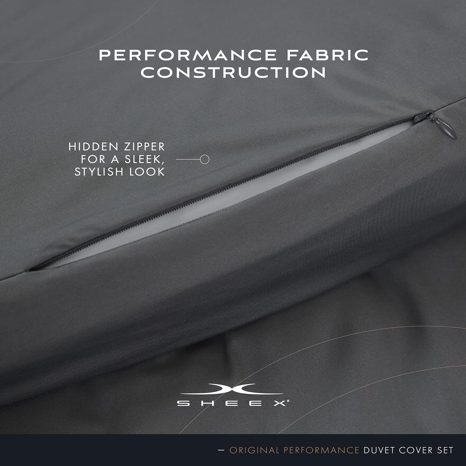 SHEEX Original Performance Cooling Duvet Cover Set Graphite